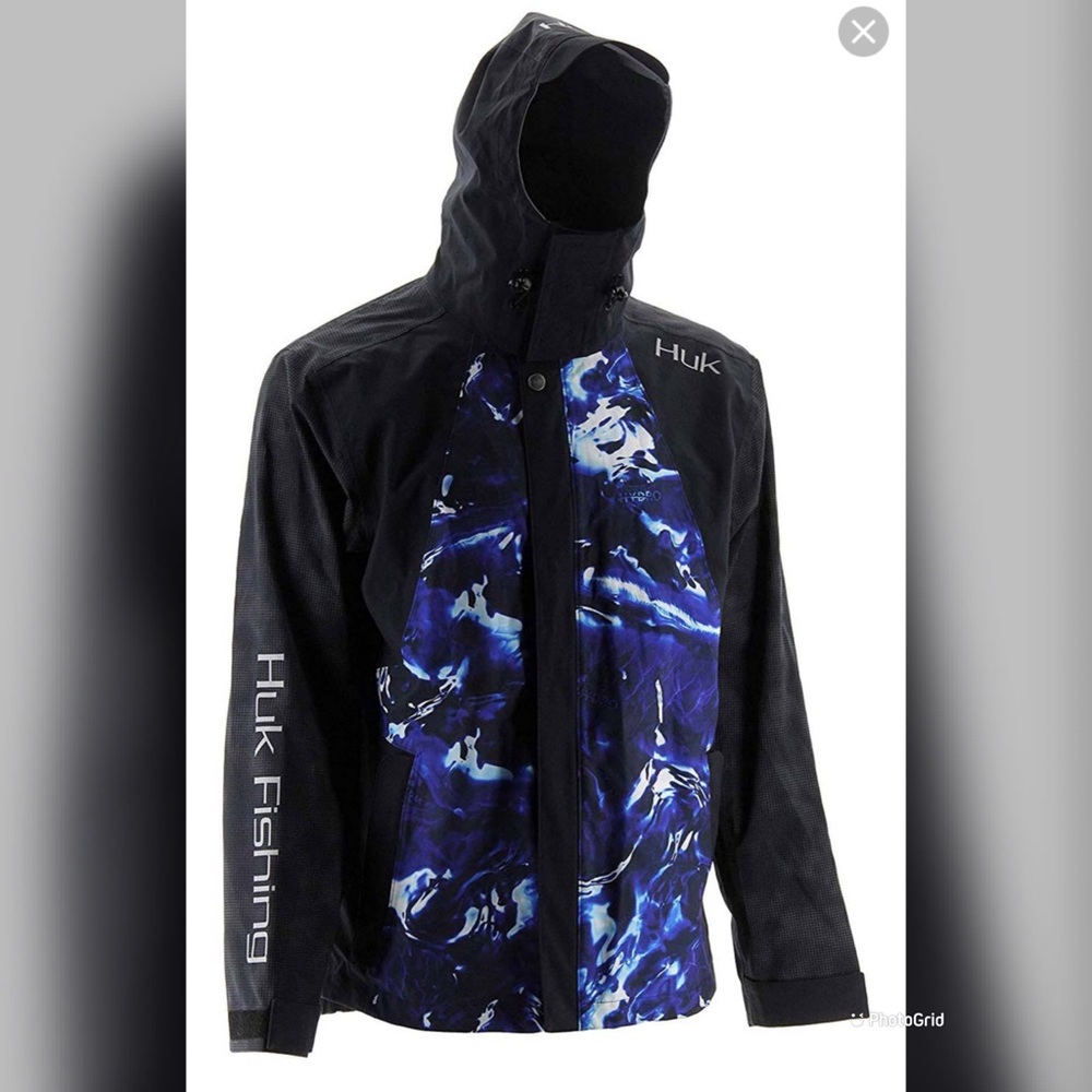Huk printed Hydra Reflective Hooded Jacket